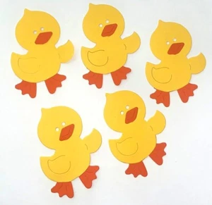 🙂 5 PATO 🙂 papel troquelado papel cartucho troquelado adornos - Imagen 1 de 3