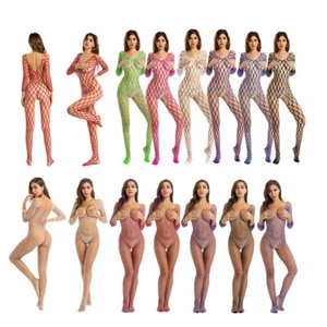 Body donna sexy a rete lingerie scavato senza cavallo - Foto 1 di 114