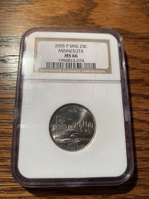 2005-P Minnesota State Quarter SMS Satin Finish - PCGS Graded SP66 (25C MS66) - Image 1 of 2