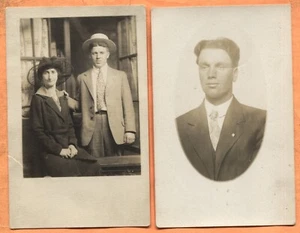 Paar & Portrait von David Rybolt Ethan SD um 1910 Echtfoto Postkarten - Bild 1 von 3