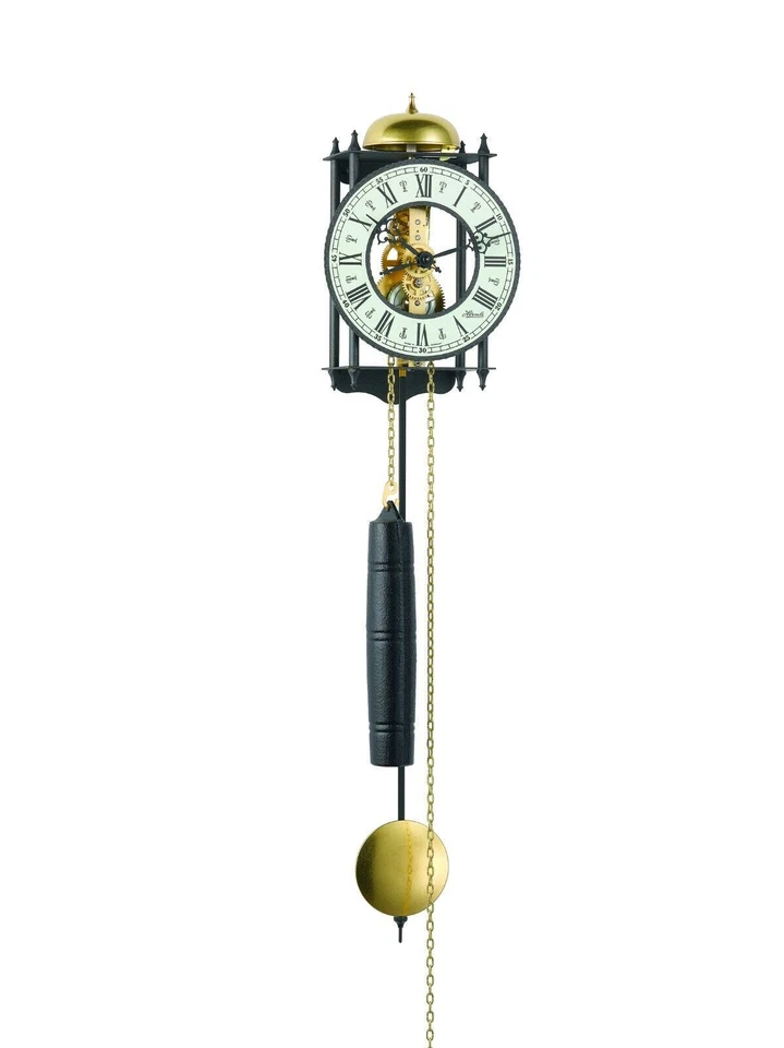 Hermle Pendulum 70974-000711 Hanging Wall Clock - Black
