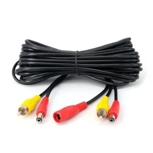 Car RCA AV Extension Video Audio Power Cable for Reverse Rear View Backup Camera - Picture 1 of 16