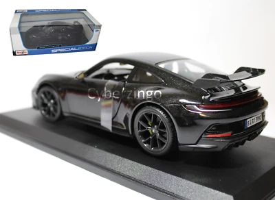 Maisto 1:18 2022 Porsche 911 GT3 Black Diecast Model 31458 NEW IN BOX - Image 1 of 4