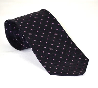 ¿Usado? Burberry London espiga negra con corbata de caballero ecuestre y lunares 3,75 x 57 Foto 1 de 4