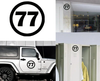 JUATINASLUIS Nummer 77, Vinyl Aufkleber Version V1