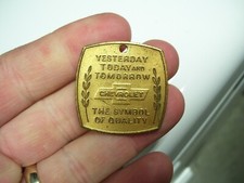 Vintage original GM Chevy nos 60s Brass key promo fob Thanks America Corvette 61