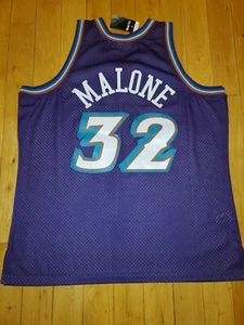 Mitchell & Ness Karl Malone 1996-97 UTAH JAZZ Gold Logo NBA Swingman JERSEY 2XL - Picture 1 of 18