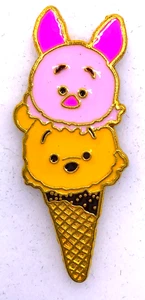 Pin de Personajes Disney - PIGLET AND WINNIE THE POOH CONO DE HELADO (97) - Imagen 1 de 2