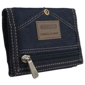 Blue Denim Mens Boys Teens Kids Slim Value Canvas Sports Wallet - Picture 1 of 5