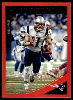 2018 Donruss Press Proof Red Julian Edelman #186 - Image 1 of 2
