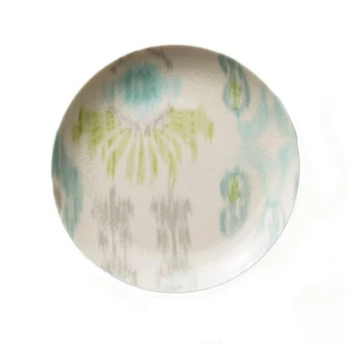 Plato de postre Kim Seybert Shakti ópalo Ikat NUEVO Foto 1 de 4