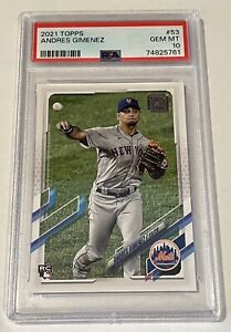 2021 Topps Andres Gimenez Mets RC Rookie #53 PSA 10