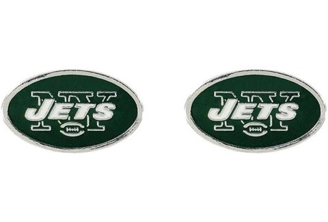 New York Jets Unisex Post Earrings Team Color and Logo Cover