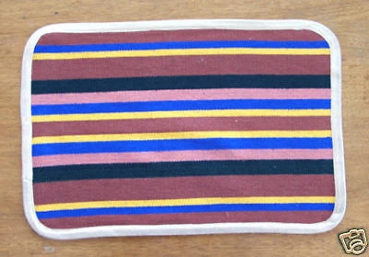 Southwestern Design Serape Striped Placemats 13x19" Colorful  Reversible #5 - Image 1 of 1