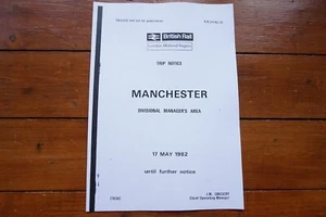 1982 Manchester Fascimilie London Midland Fahrplan Eisenbahn Reisehinweis - Bild 1 von 4