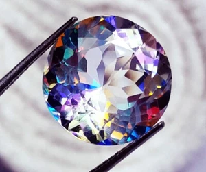 Mystic Quartz Round Shape Certified Loose Gemstone 14.85 Ct With Free Gift - Picture 1 of 8