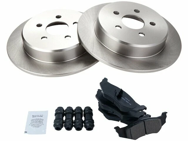 Kit de pastillas de freno y rotor trasero TRQ para Dodge Stratus 1995-2006 sedán 57HVVS Foto 1 de 1