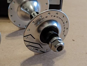 Miche Mozzi Primato Pista 32h High Flange Silver fixed Hub Set - Picture 1 of 6