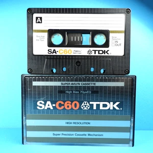 🍒 1x TDK SA - C60  * IEC II Type 2 * Tape Cassette Kassette кассета * 1980 - Bild 1 von 3