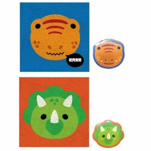 Christmas Kids Dinosaur T Rex magic flannel expanding face towel bath wash gift - Picture 1 of 1