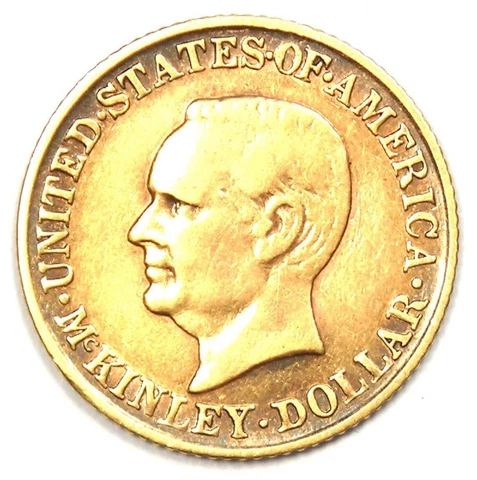 1916 McKinley Commemorative Gold Dollar Coin G$1 - AU Details - Rare Gold Coin Cover