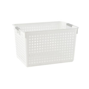 Plastic Rectangle Laundry Basket Hamper Storage with Insert Handles By Arpan