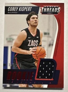 Camiseta deportiva Panini Chronicles Threads 2021 roja RC/199 Corey Kispert #TRM-CK - Imagen 1 de 5