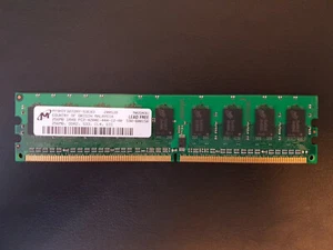 Micron DDR2 256MB 1Rx8 PC2-4200E-444-12-A0 MT9HTF3272AY, ECC, unbuffered - Picture 1 of 1
