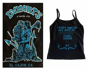 VTG DuMonts Tavern El Cajon Biker Bar All Night Harley Hells Angels Spaghetti - Picture 1 of 13