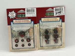 Lemax Village Christmas Collection Zubehör Kränze Buschbaum 84267A 84270A - Bild 1 von 2
