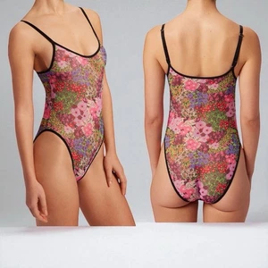 Body maglia floreale trasparente nuovo con etichetta colorato sfilata nuovo con etichetta - Foto 1 di 8