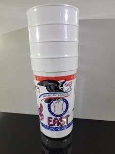 Juego De 4 Vasos Este De Colección 1993 MLB Béisbol Liga Americana 32oz Sellados De Fábrica - Imagen 1 de 12