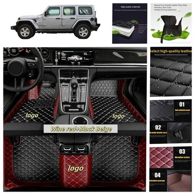 For Jeep Compass Car Floor Mats Luxury Custom Waterproof Auto Carpets Liners Foto 1 de 4