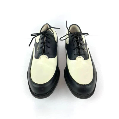 Tênis de golfe Footjoy Dryjoy preto branco com cadarço pontas macias 99140 feminino 6.5 - Imagem 1 de 4