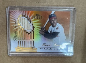 2012 Topps Tribute - World Series Swatches Hank Aaron #WSS-HA Orange /25 (MEM) - Picture 1 of 2