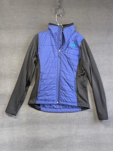 The North Face Jacket Women's Medium Blue/Black Full Zip Puffer Soft Shell - Picture 1 of 18