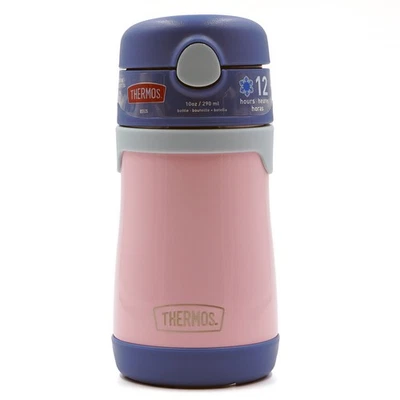 Thermos 10 oz. Kid's Vacuum Insulated Stainless Steel Straw Water Bottle - Pink - Image 1 of 2