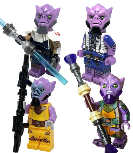 Zeb Orrelios & Jaro Tapal custom Lasat minifigures star clone wars ...