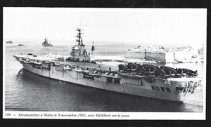 1978 -- ARROMANCHES FLUGZEUGTRÄGER NACH MALTA 1955. HELLDIVER ON DECK. 4C327 - Bild 1 von 1