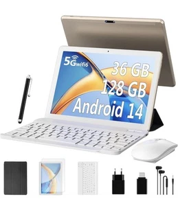FLYCOAY Android 14 Tablet 10 Pollici Otto-core 2.0GHz, 5G WIFI 6, 36GB RAM+128GB - Imagen 1 de 7
