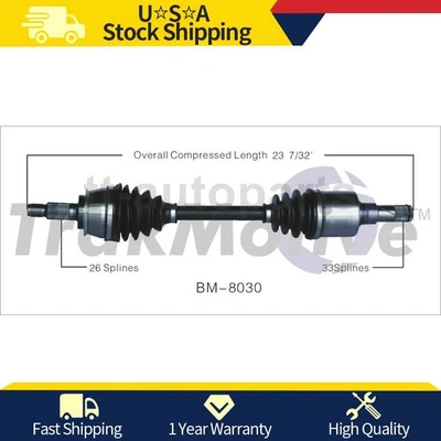 Eje delantero izquierdo CV eje articulado para Mini Cooper 2008 2007 2006 2005 Foto 1 de 2