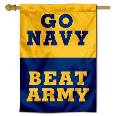 Go Navy Beat Army Two Sided House Flag and Banner - Image 1 of 3