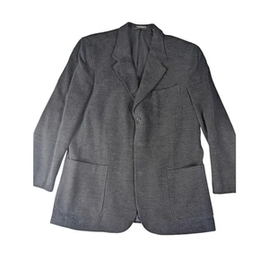 Stature Men's Blazer Cotton Wool Blend Black Soft 3 Button Coat Size 44R Casual - Picture 1 of 7