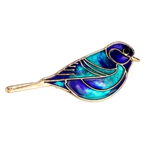 Elegant Bird Shaped Alloy Brooch Lightweight 6g For Party Wedding Daily Wear - Picture 1 of 8