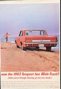 Pontiac Tempest Original 1963 Vintage Print Ad Wall Art - Picture 1 of 1