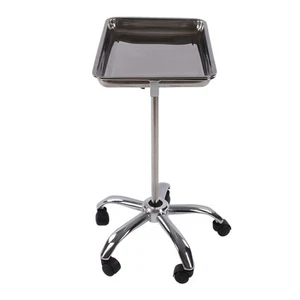 Bandeja de salón con ruedas de metal de acero inoxidable para herramienta de peluquería EE. UU. - Imagen 1 de 22