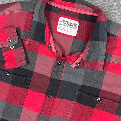 Mountain Khakis Flannel Shirt Mens XXL Red Buffalo Plaid Hiking Stretch Gorp ** - Image 1 of 4