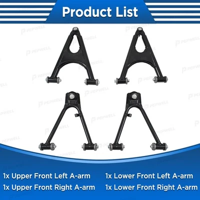 Front Lower & Upper A-Arms for 1989-2003 Yamaha WARRIOR 350 YFM350X Control Arms Foto 1 de 4