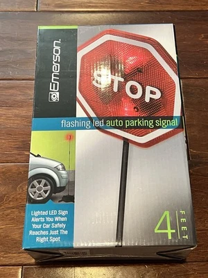 Emerson 1624055 LED Parking Signal Light Garage Safety 4ft Flashing Stop Sign - Image 1 of 4