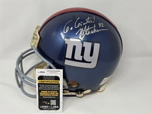 MICHAEL STRAHAN / RON DAYNE signed full size GIANTS Authentic helmet JSA COA - Picture 1 of 8